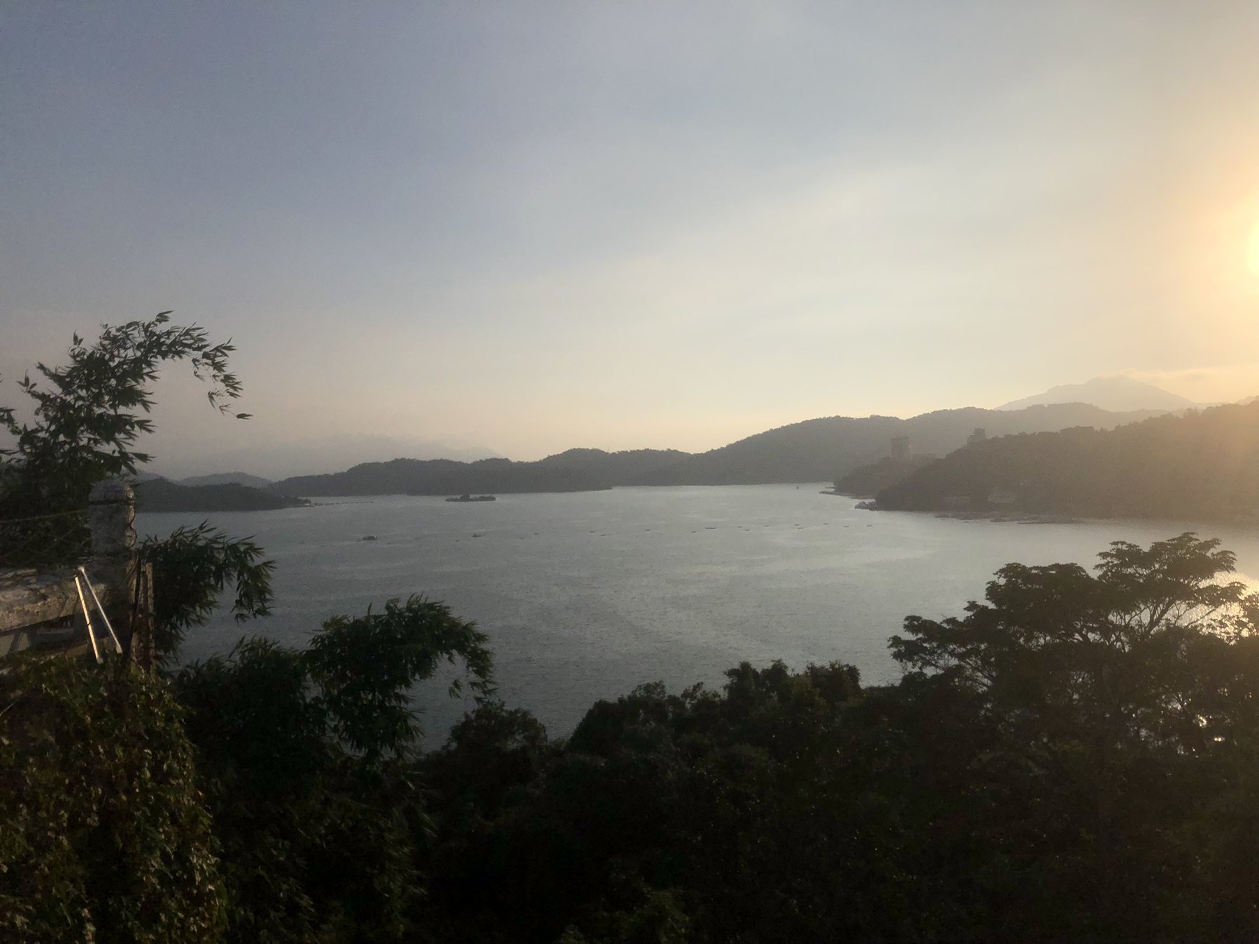 南投日月潭夕陽